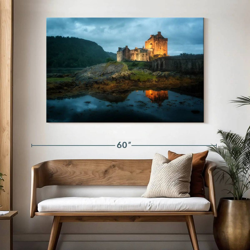 Lilie Eilean Donan Castle en Écosse, H 34 po x l 51 po