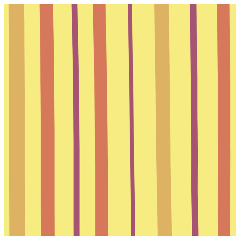 Toile tendue à rayures jaunes et rouges dans de nombreuses tailles, 32 po x 32 po