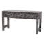 Grasmere Bali & Pari Elara Coastal Black And White Mother Of Pearl Capiz Shell 3-Drawer Console Table