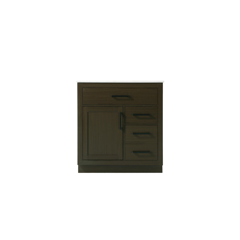 Meuble-lavabo simple 32 po Ahner, Brun moka