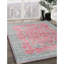 Tapis oriental bleu / rose en laine-655530304