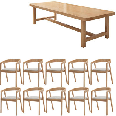 Modern simple solid wood conference table set