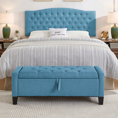 Repose-pieds avec rangement, repose-pieds avec rangement et charnière de sécurité, poids de 350 lb, banc d'entrée rembourré avec sièges pour la chambre à coucher, le salon