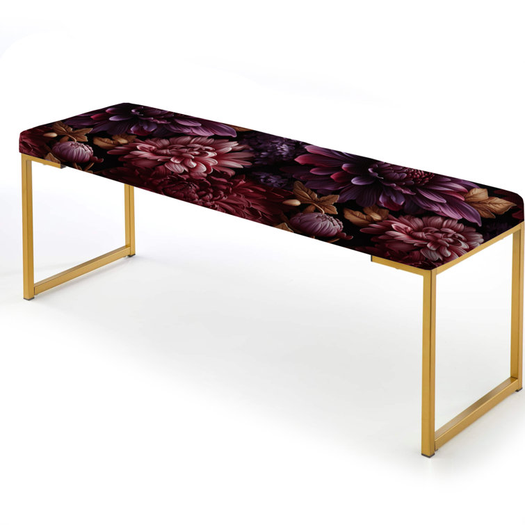Upholstered Gold Bench