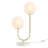 Metal 2-Light Globe Table Lamp
