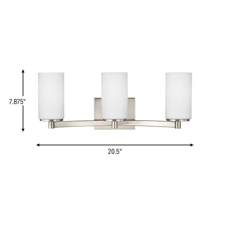 Hettinger 3 - Light Dimmable Vanity Light, Brushed Nickel