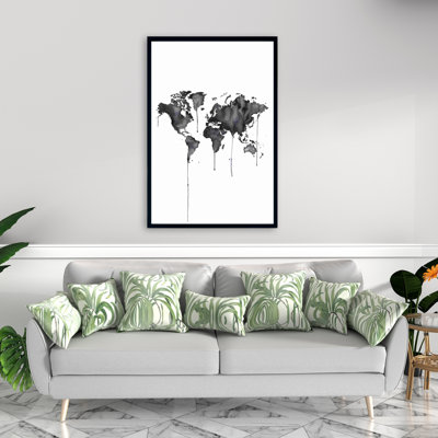 «Carte du monde aquarelle» sur toile