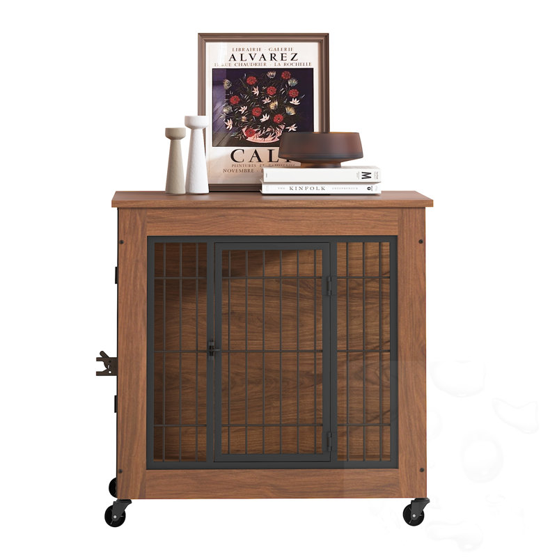 Cage pour chien avec roues et portes, H 26,2 po x l 27,2 po x P 20,1 po