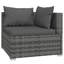 Ensemble de canapé de jardin modulaire en rotin PE