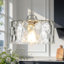 Luminaire suspendu pour îlot de cuisine 1 lumière Modern, abat-jour en verre martelé de 9,05 W, lumière réglable à hauteur réglable E26 pour la salle à manger, la chambre à coucher et le vestibule-129912745