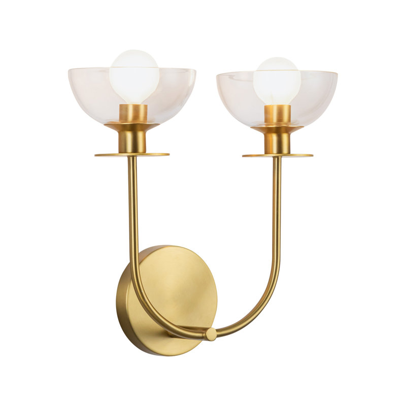 Éclairage pour meuble-lavabo 2 lumières Delisa, Or brossé