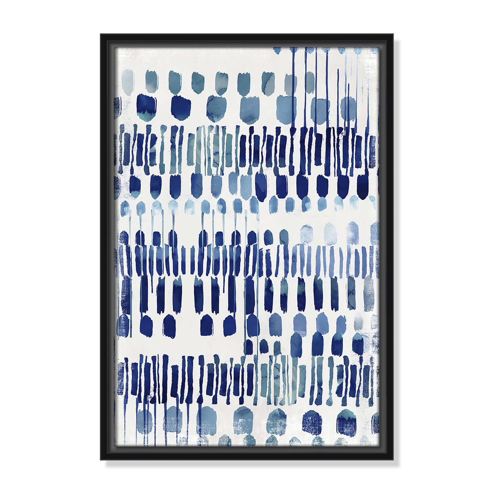 Fynn "Continuously I" Painting by Eva Watts, 19.5" H x 13.5" W x 2" D, Black Framed Canvas, No Matte