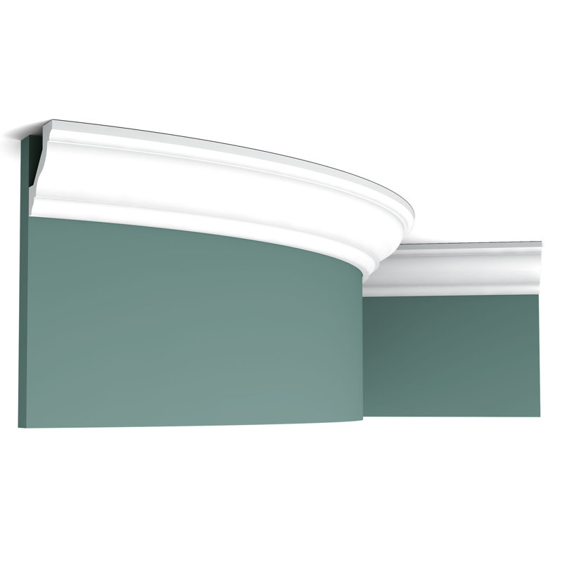 Primed White Polyurethane Flexible Crown Moulding 78-in