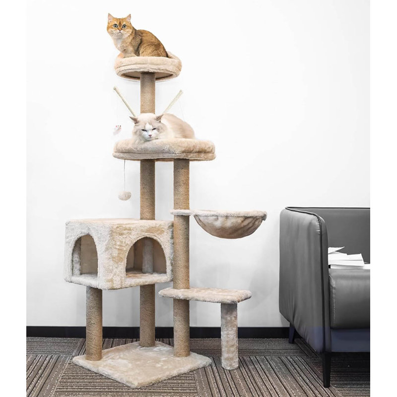 145cm H Cat Tree, Beige