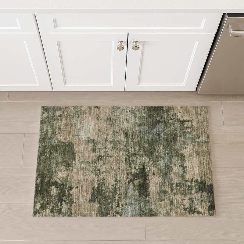 Machine Washable Indoor/Outdoor Wagenen ACN2366 Abstract Rug, Rectangle 1'8" x 2'6"
