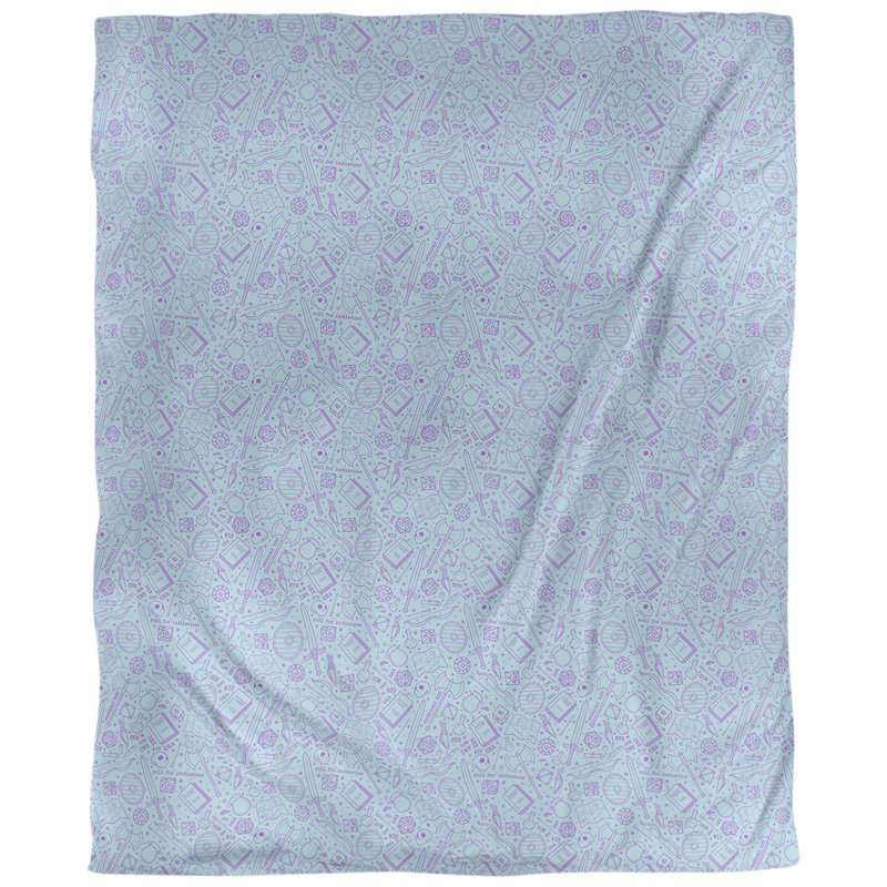 Housse de couette Katelyn Elizabeth Camouflage, Polyester brossé, Housse de couette pour très grand lit, Bleu/mauve