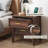 Walter Set Of 2 Nightstands With Charging Station, 2 Drawer Bedside Tables With Storage, Night Stands For Bedroom, End Table Or Side Table For Living Room, 15.5" X 18.7" X 21.7", Walnut-1659064604
