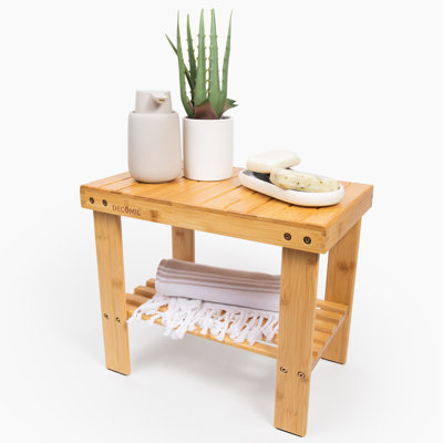 15.5'' W Bamboo Shower Bench