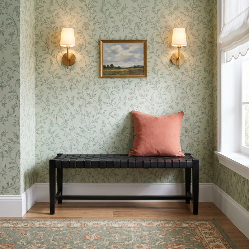 Gilman Upholstered Bench, Black