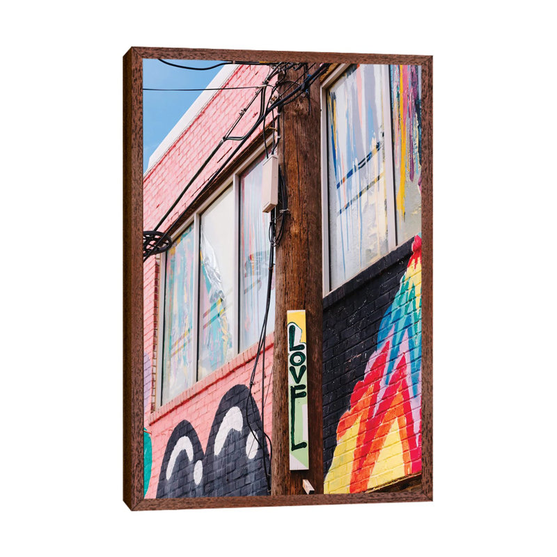 Spread Love 1 Piece Wall Art on Canvas, 101.6 cm H x 66.04 cm W, Classic Brown Wood Framed