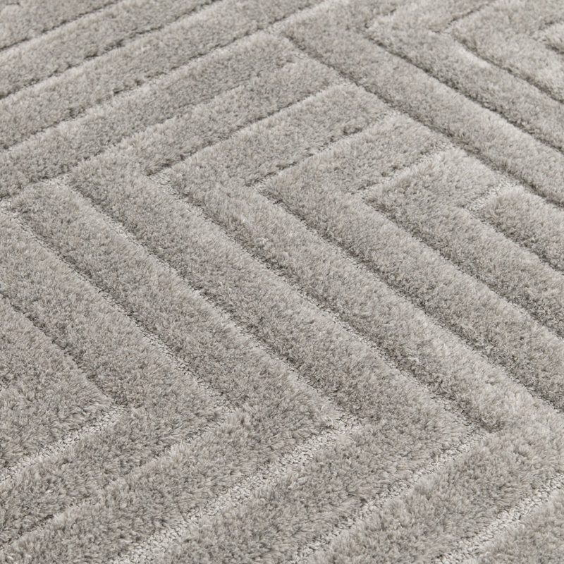 Tapis intérieur lavable gris Mazy avec envers antidérapant, Rectangle 5 pi x 7 pi