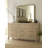 Miroir de commode rectangulaire en bois massif miel