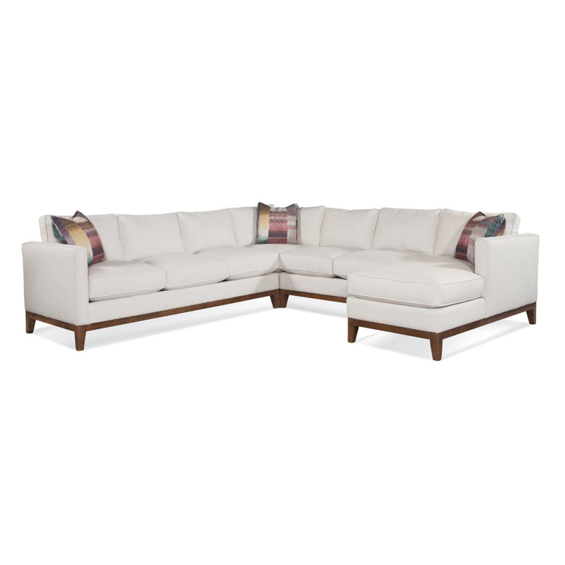 Nolan Sofa & Chaise, Elite Dove; 0321-85, Right Hand Facing, Java