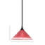 Mini-luminaire suspendu avec tige et verre cristal framboise 12 po-32464211