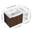 Meuble-lavabo de salle de bain avec lavabo et tablettes de rangement-1040995980
