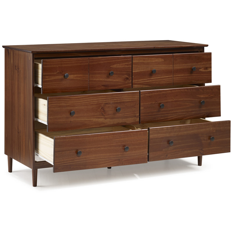 Ceti 6 Drawer 145Cm W Double Dresser, Walnut
