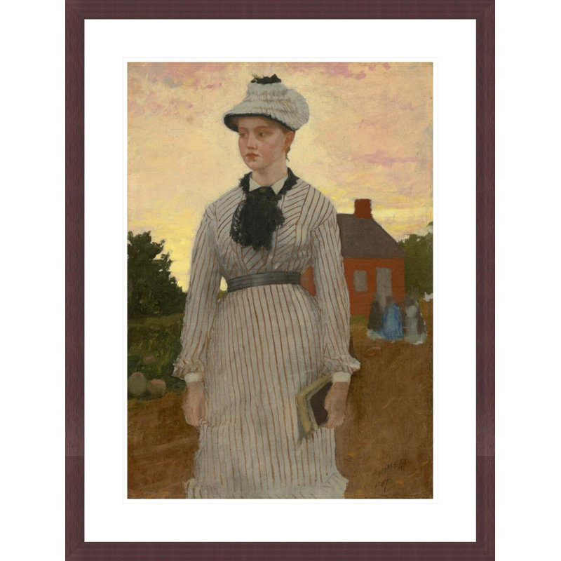 «The Red School House» par Winslow Homer, impression giclée encadrée, H 29,5 po x l 22,6 po