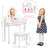 Make Up Vanity Set with Mirror and Stool Wooden Makeup Table for Girls Ages 4 to 9 Kids Vanities Dress Up Playset for Bedroom and Playroom Furniture-474631823