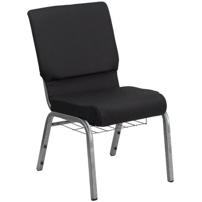 Lionel 19.25" W Stackable Fabric Seat Waiting Room Chair with Metal Frame