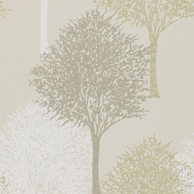10.05m x 52cm Wallpaper Roll, Silver Sparkle Putty And White
