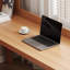 Bureau en L Burlywood avec verre en L et bois massif-340035388-340035330