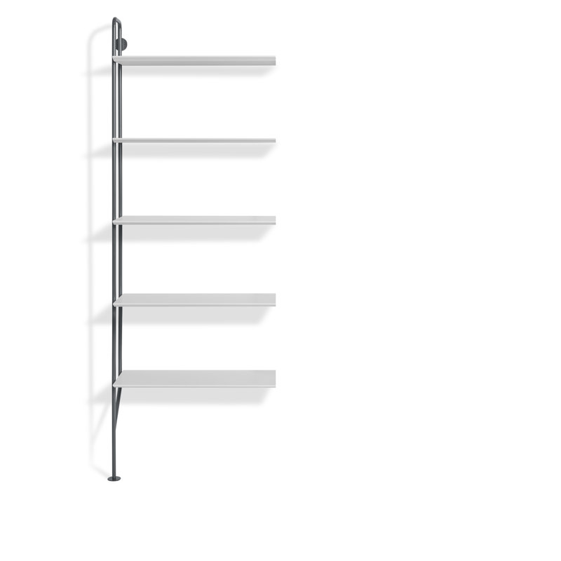 Hitch Bookcase Add-on Kit, White/Slate