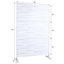 Écran d'intimité en métal l 76 "H48" - Blanc pour jardin, terrasse autoportante, terrasse et balcon-125816282