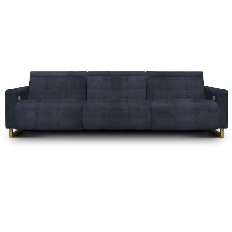 Casino Royale Power Reclining Sofa, Natural Caressa Genuine Leather