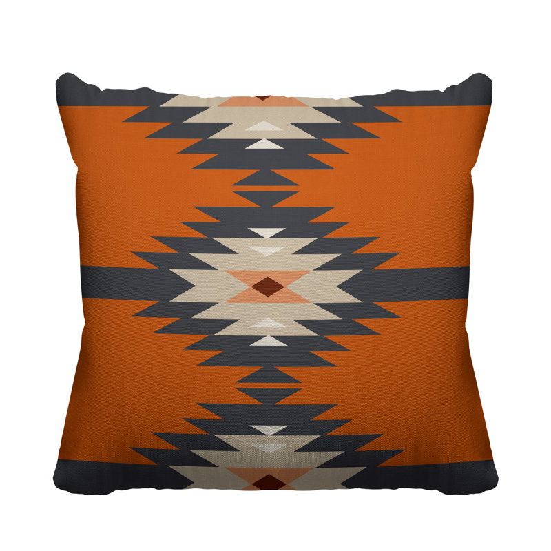 Onida Outdoor Reversible Throw Pillow, 19W" x 19H", Orange
