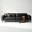 Canapé modulaire noir en cuir véritable-131637869-131637868