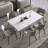 Gheorghi 62.9" to 94.4" Extendable Dining Tables for 6 to 10 - Rectangle White Dining Table