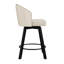 Tabouret de comptoir pivotant 26 po avec dossier et structure en métal-1874879288