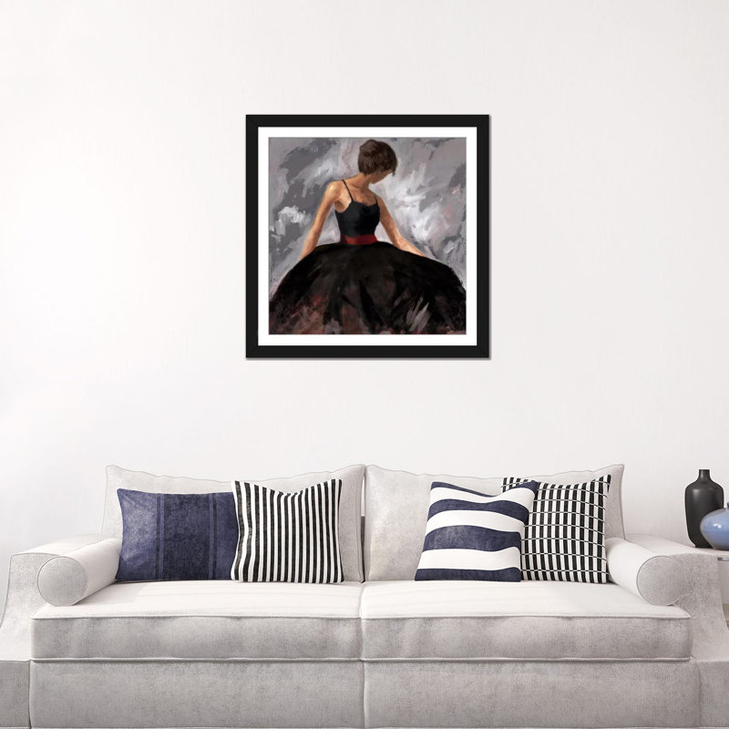 « soirée out », impression sur toile, Papier d'art encadré noir, Blanc, H 24 po x l 24 po x P 1 po