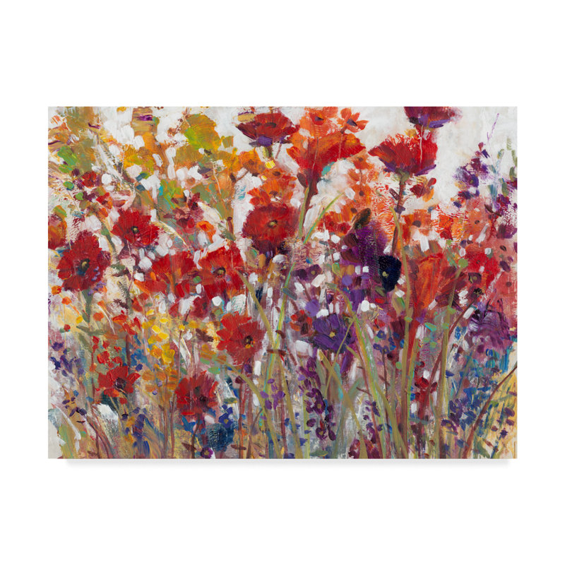« variété of fleurs i », peinture sur toile tendue, H 35 po x l 47 po x P 2 po