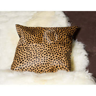 Torino Animal Print Leather/Suede Throw Pillow