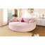 Très grand canapé-lit double avec méridienne 102,3 po, canapé-lit rembourré avec siège profond et ports USB pour le salon, rose-1945503671