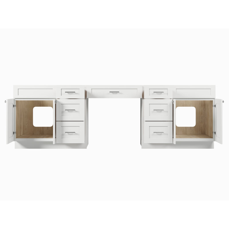108 Base de meuble-lavabo double 108 seulement, Blanc
