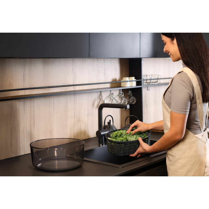 Grand essoreuse à salade Zyliss Easy Spin (4 à 6 portions), H 5,79 po x l 10,91 po x P 10,91 po