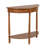 Tinsle Collection Half Moon Console Table with Storage Shelf End Table - Honeynut-104621369
