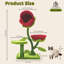 Grand arbre à chat rouge 50,8 po avec deux fleurs, rose doux, pour chat et chat